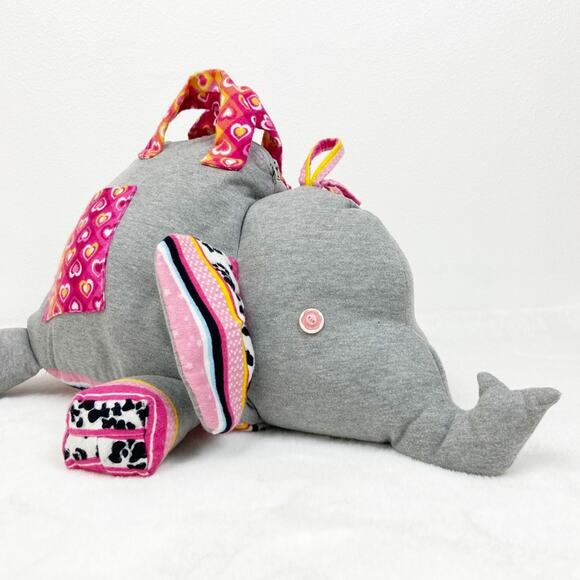 Children’s Elephant Bag Duffle Handmade Patchwork Granny Little Girl Kawaii - Picture 1 of 16